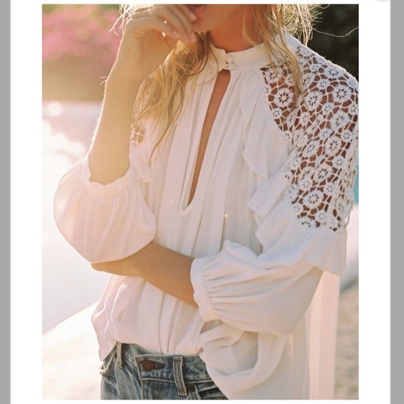 Free People Tops - Free People Little Bit of Love White NWT